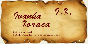 Ivanka Koraca vizit kartica